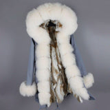 Oh Saucy Coats & Jackets 7 / XXL Super Luxury Long Parka | Fur Collar | Natural Rabbit Fur