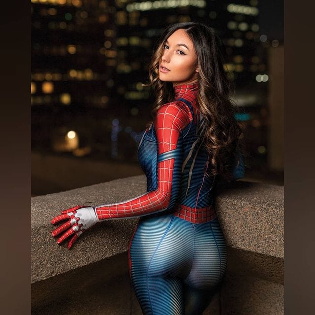 OhSaucy Apparel & Accessories L / Size for Women Superhero Cosplay Costume Bodysuit *Spiderwoman*