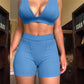 2 Piece Sexy Tank Crop Tops & High Waist Shorts 2021 - OhSaucy