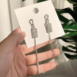 OhSaucy Apparel & Accessories Y6088 Silver Tassel Drop Earrings | Many Styles 20% Off