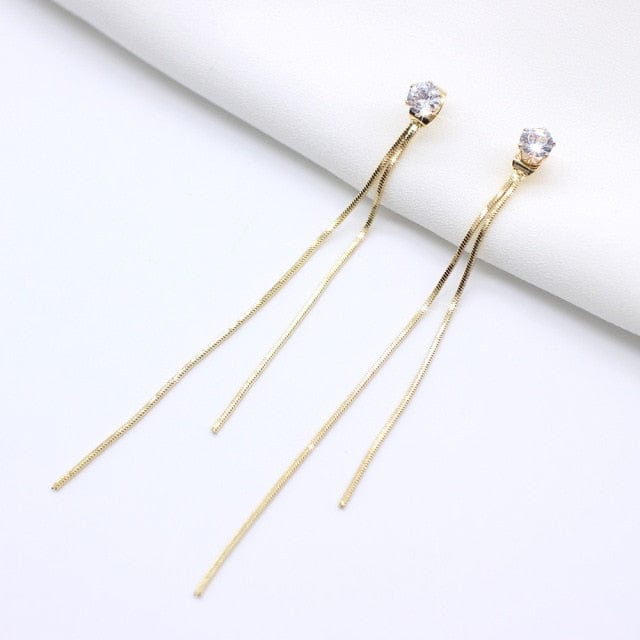 OhSaucy Apparel & Accessories Y6094 Gold Tassel Drop Earrings | Many Styles 20% Off