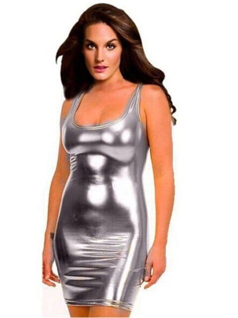 Tight-fitting Sexy Wet Look Bodycon Size to 5XL - OhSaucy