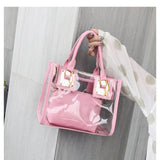 Oh Saucy Transparent Jelly Bag [matching inner bag] Square Handbag