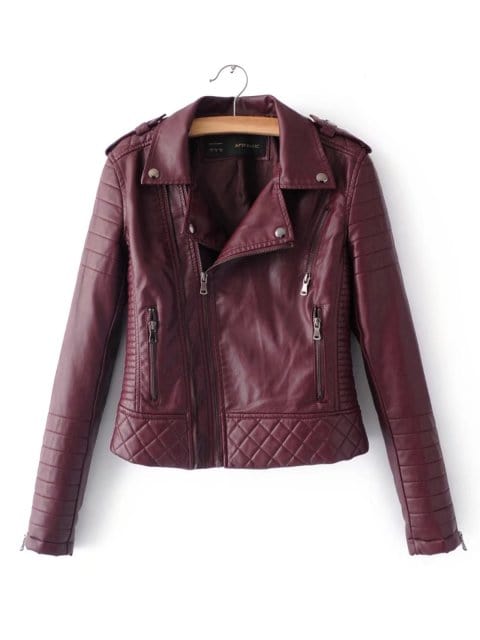 Trendy Motorcycle Faux Leather Jackets - OhSaucy
