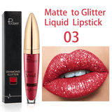Oh Saucy 0 "Tru Diamond" Shimmer Glitter Lip Gloss Matte To Glitter Waterproof Liquid Lipstick