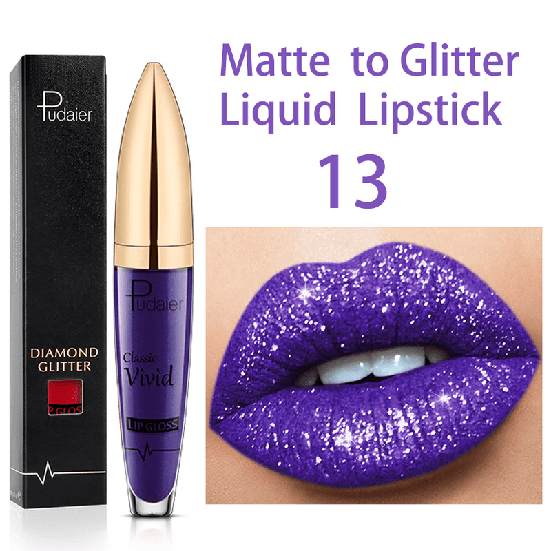 Oh Saucy 0 11 "Tru Diamond" Shimmer Glitter Lip Gloss Matte To Glitter Waterproof Liquid Lipstick