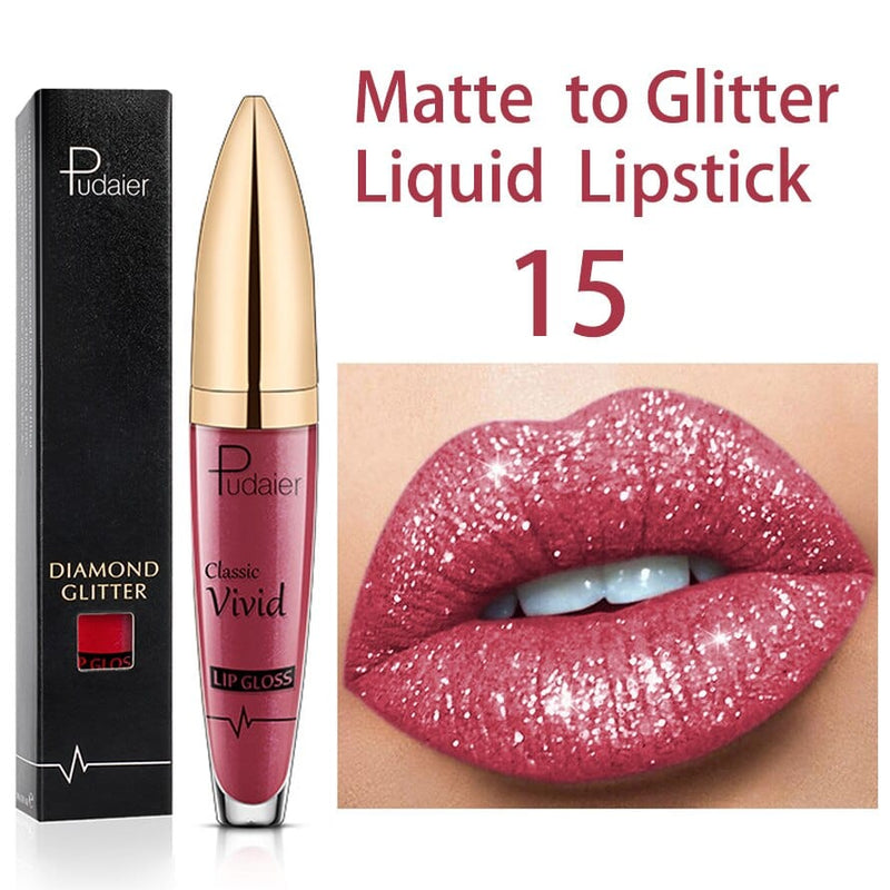 Oh Saucy 0 12 "Tru Diamond" Shimmer Glitter Lip Gloss Matte To Glitter Waterproof Liquid Lipstick
