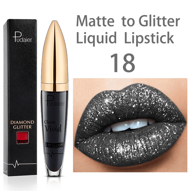 Oh Saucy 0 15 "Tru Diamond" Shimmer Glitter Lip Gloss Matte To Glitter Waterproof Liquid Lipstick