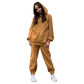 OhSaucy StyleA Brown / China / S Two Piece Hooded Oversized Fleece Tracksuit