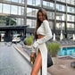 Cryptographic Midi Skirt 2 Piece Set - New Season Autumn/Winter - OhSaucy