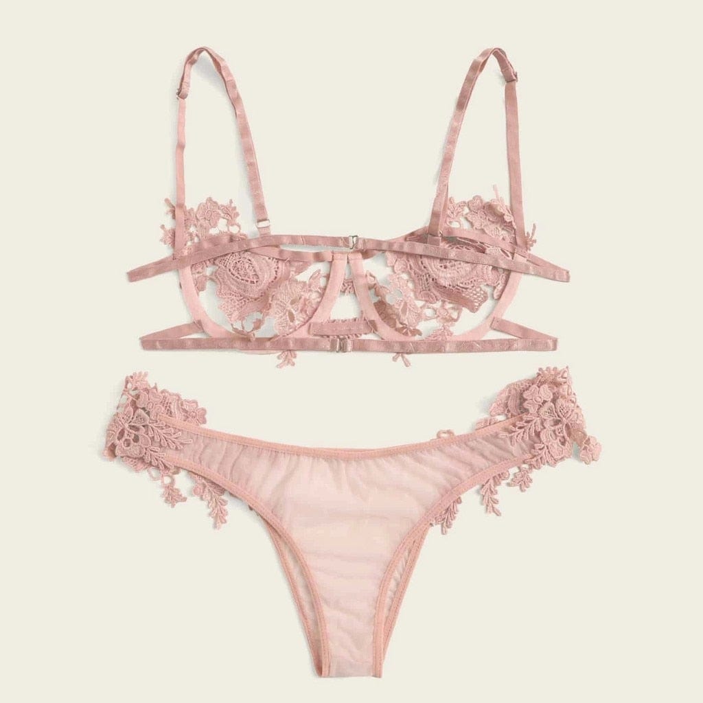 Lingerie Luxury Buy soft lace see-through lingerie set