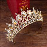 Oh Saucy Gold New 07 Vintage Wedding Queen King Tiaras and Crowns Bridal Head Jewelry Accessories Women diadem Pageant Headpiece Bride Hair Ornament