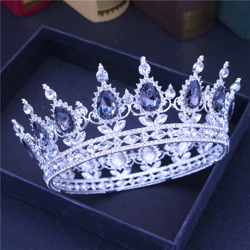 Oh Saucy Silver 01 Vintage Wedding Queen King Tiaras and Crowns Bridal Head Jewelry Accessories Women diadem Pageant Headpiece Bride Hair Ornament