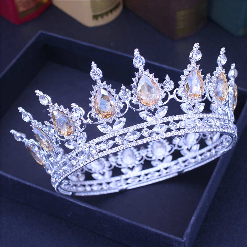 Oh Saucy Silver 03 Vintage Wedding Queen King Tiaras and Crowns Bridal Head Jewelry Accessories Women diadem Pageant Headpiece Bride Hair Ornament