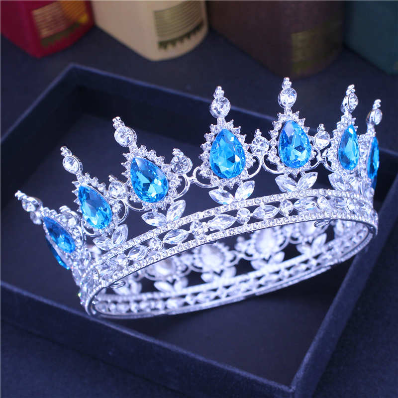 Oh Saucy Silver 04 Vintage Wedding Queen King Tiaras and Crowns Bridal Head Jewelry Accessories Women diadem Pageant Headpiece Bride Hair Ornament