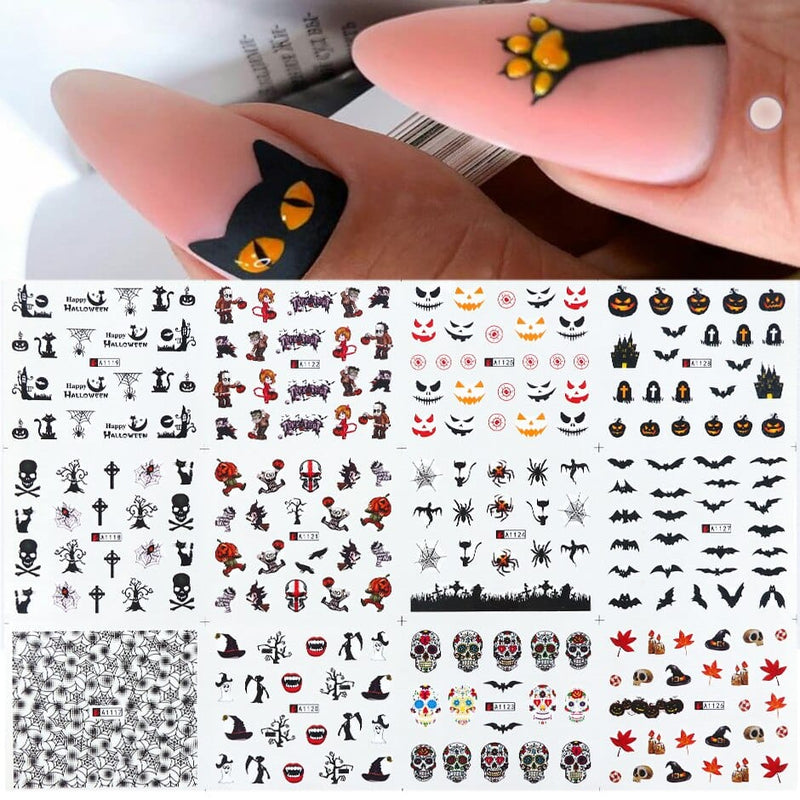 OHS beauty A1117-1128 VIP Nail Stickers Set  Autumn Winter Christmas Halloween Nails 2022