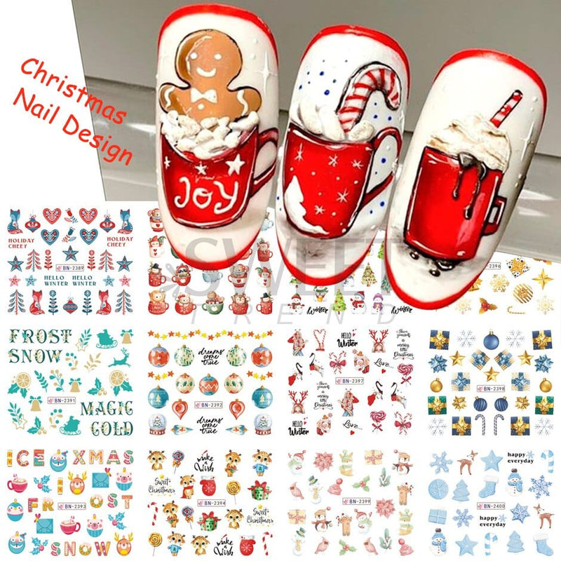 OHS beauty BN2389-2400 VIP Nail Stickers Set  Autumn Winter Christmas Halloween Nails 2022