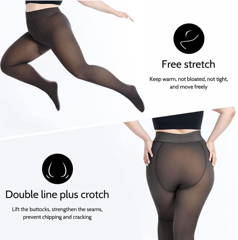 Plus size thermal hot sale tights