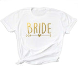 Bachelorette Bride Party Shirt Bride Squad Arrow Heart T-Shirt Feminine Slogan grunge Tops Girl Squad Tee Bride Squad Couple top - OhSaucy