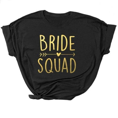 Bachelorette Bride Party Shirt Bride Squad Arrow Heart T-Shirt Feminine Slogan grunge Tops Girl Squad Tee Bride Squad Couple top - OhSaucy