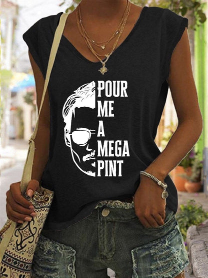 Oh Saucy 0 black / S Women's Pour Me A Mega Pint Johnny Depp Tank Top