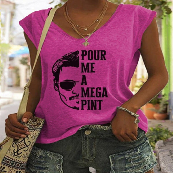 Oh Saucy 0 Pink / S Women's Pour Me A Mega Pint Johnny Depp Tank Top