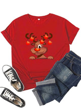 Oh Saucy seasonal BT7923-Red / S Women Wine Glass Christmas  T Shirt Christmas Xmas Gifts