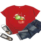 Oh Saucy seasonal BT8183-Red / S Women Wine Glass Christmas  T Shirt Christmas Xmas Gifts