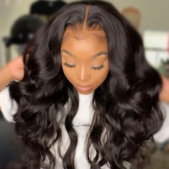 OHS hair Womens HD Brazilian Lace Front Wig Pre Plucked Brazilian Hair 80% SALE