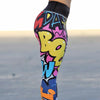 OhSaucy leggings BOOM digital color printing / 3XL Yoga Fitness Leggings Women Pants Fitness Slim Tights Gym Running Sports Clothing