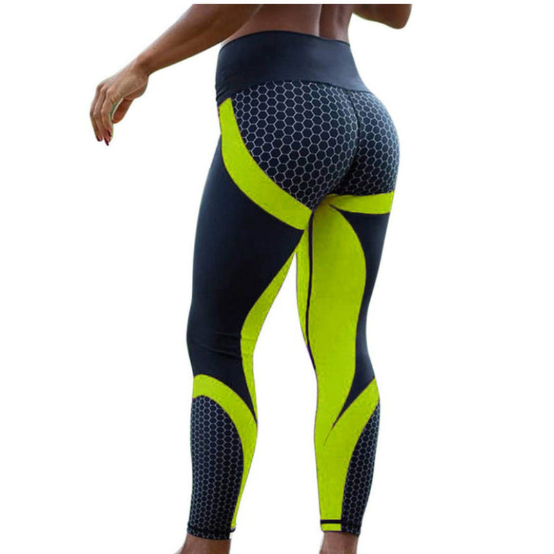 OhSaucy leggings Yellow / 3XL Yoga Fitness Leggings Women Pants Fitness Slim Tights Gym Running Sports Clothing